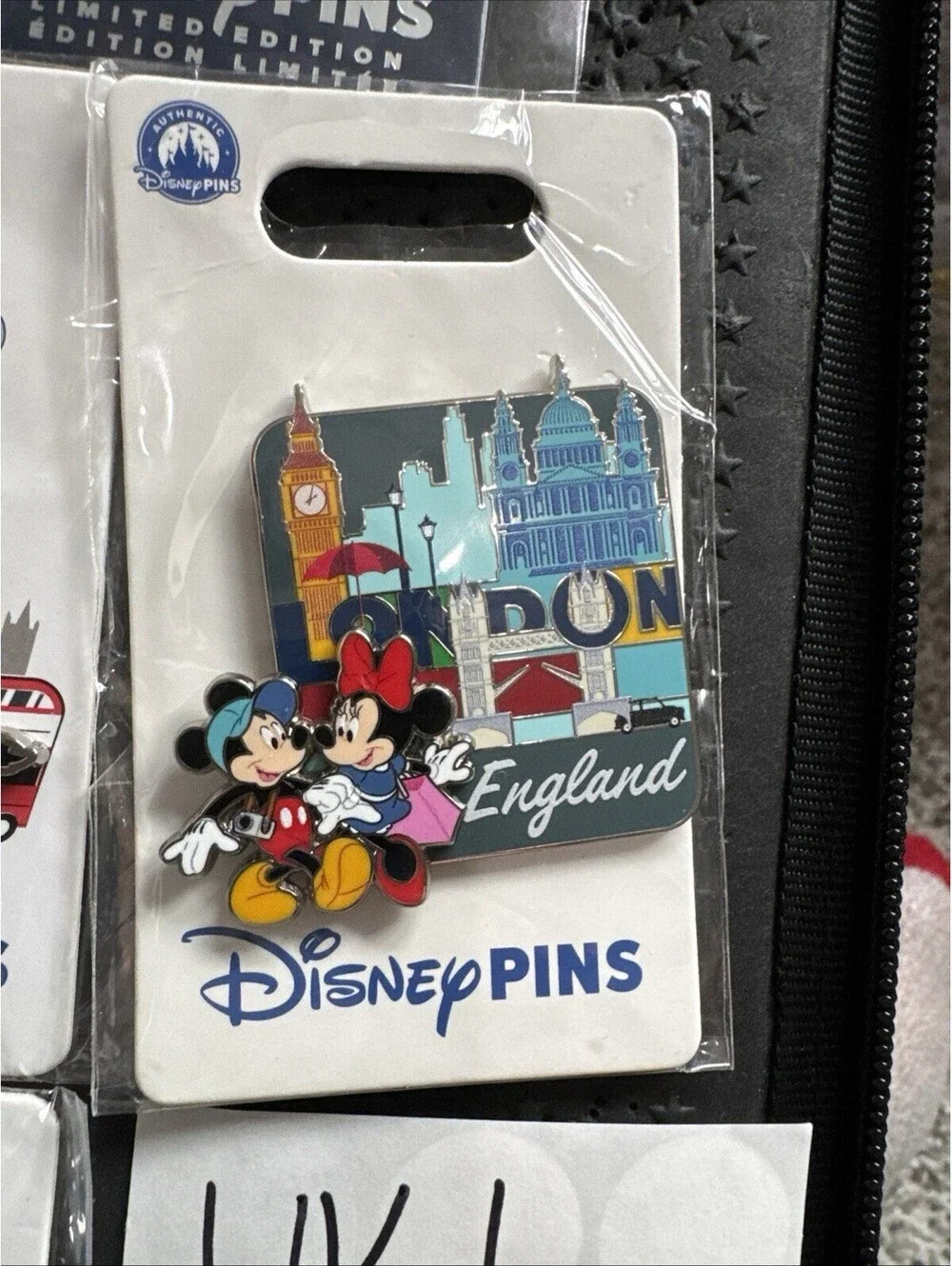 2026 Disney Store Mickey and Minnie Mouse London England Adventure Enamel Pin